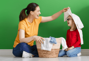 Play and Language Enrichment with Everyday Objects: Laundry Basket